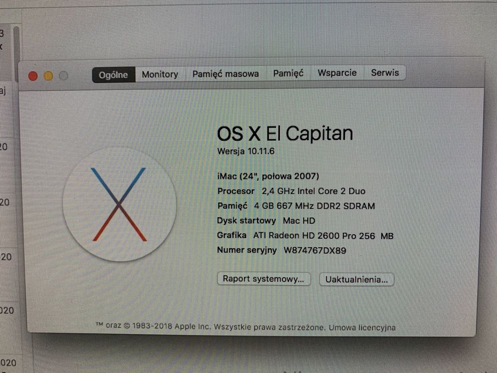 Apple Imac 24 cale