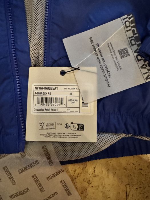 Куртка вітровка чоловіча Napapiriji Morgex hooded jacket blue mazarin