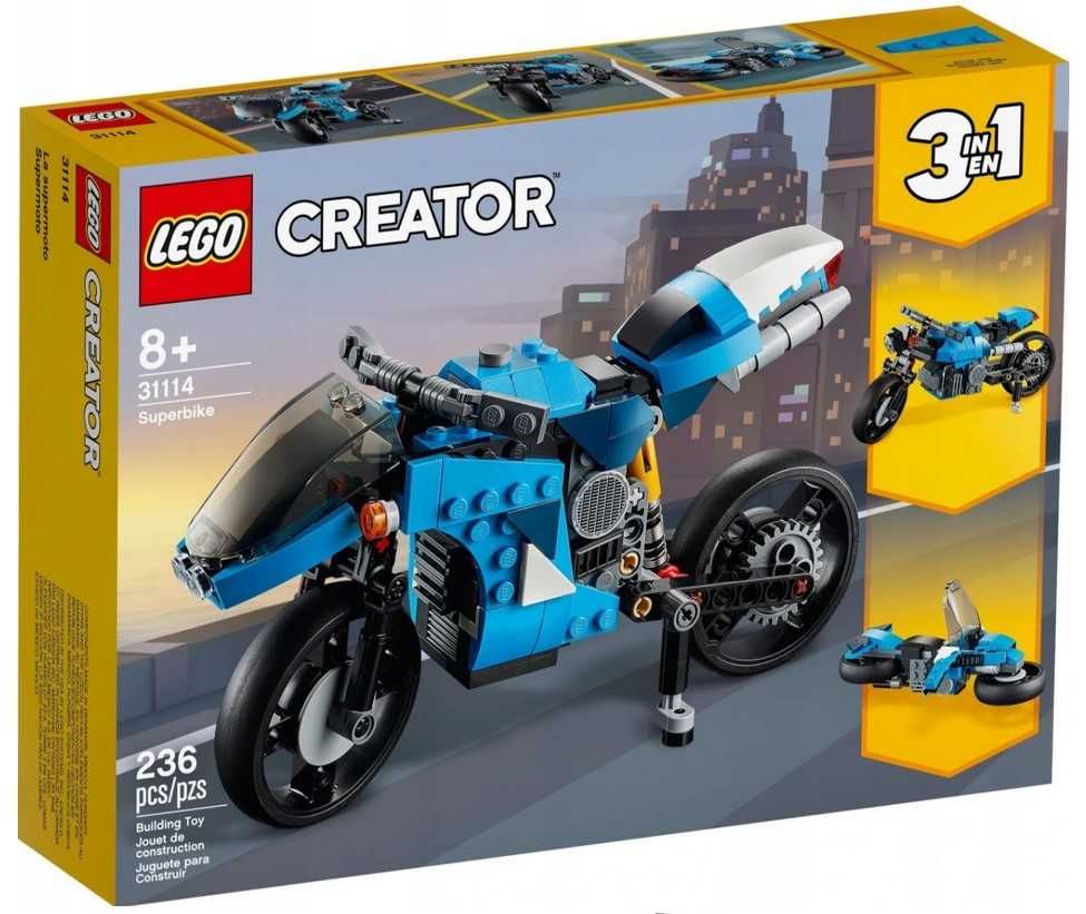 Nowe klocki Lego Creator Supermotocykl 31114