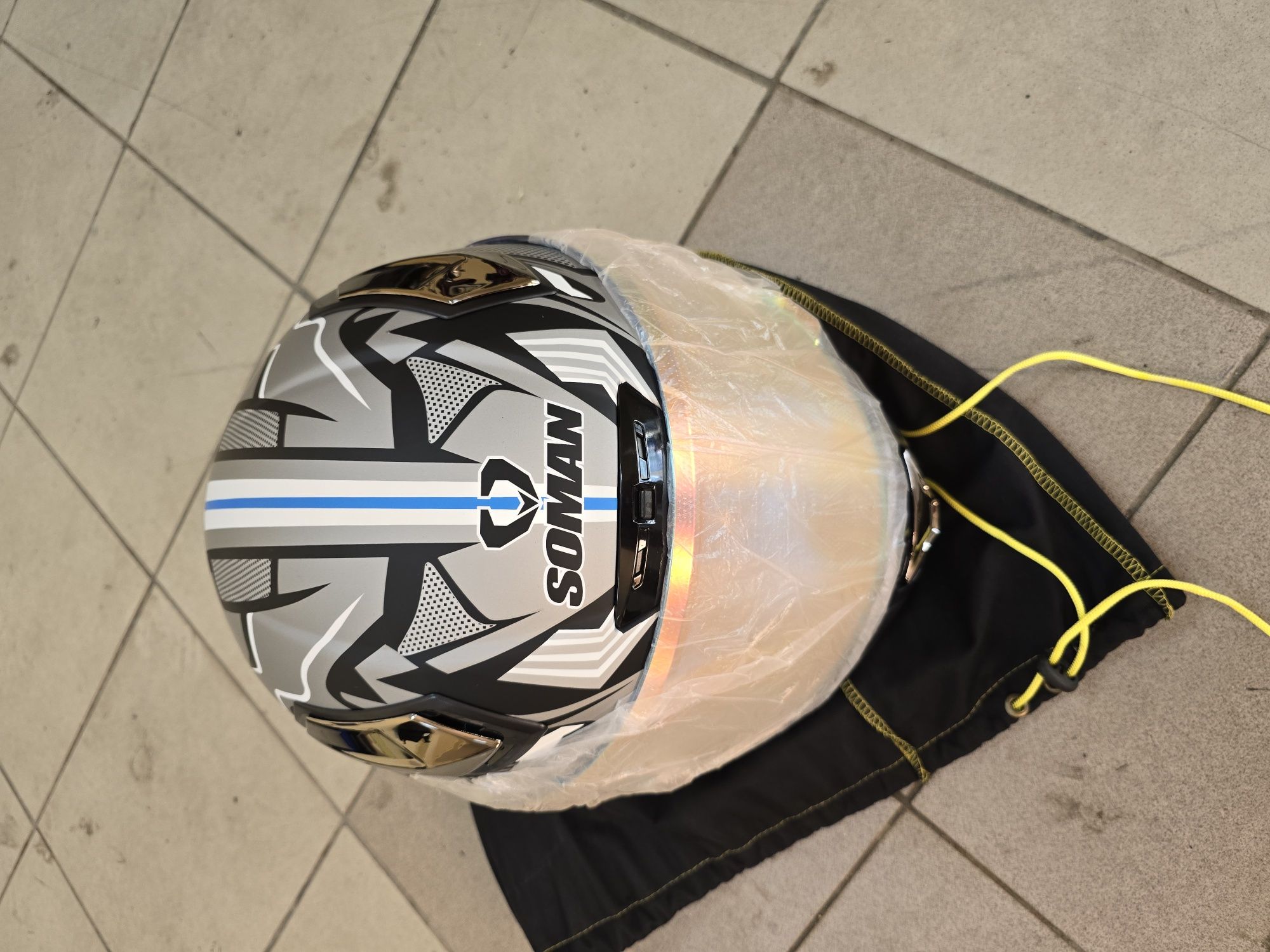 Kask motocyklowy soman xl