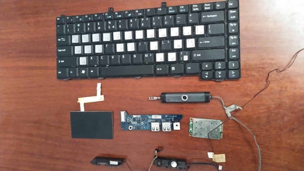 Плата ноутбука Acer Aspire 5100 с системой охлаждения