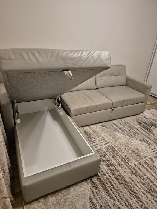 Narożnik skórzany , Sofa skórzana 257 cm( S) x 85 cm (W)× 92 cm ( G)