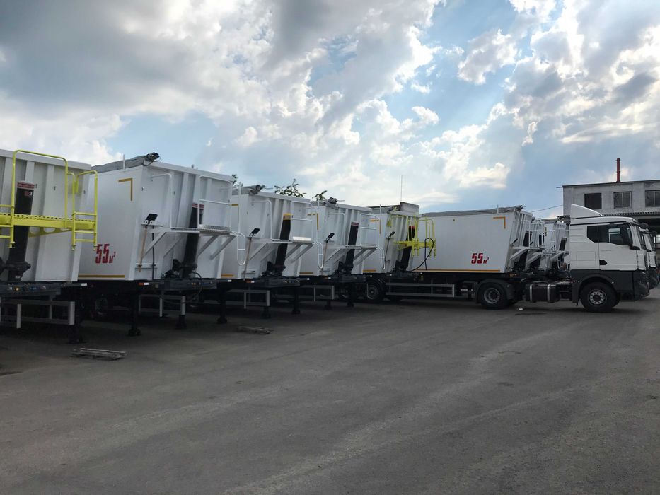 Зерновоз прицеп 55 м3 | Алюмінієвий причеп (полуприцеп) Кобзаренка