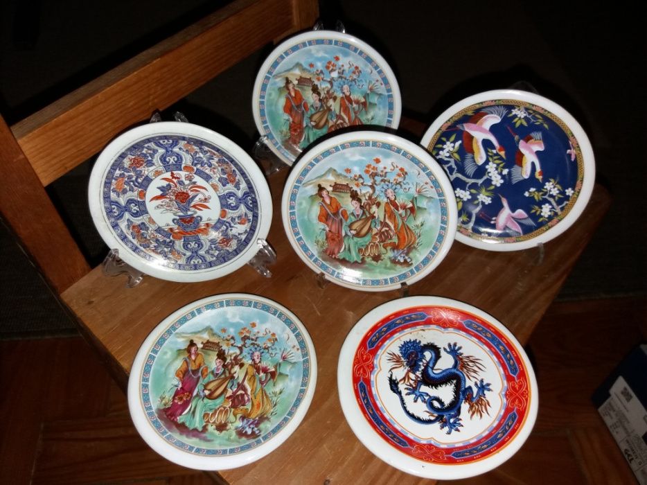 6 pratinhos de coleção Japoneses