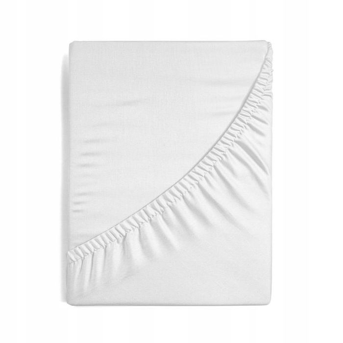 Prześcieradło z GumkąBAWEŁNIANE jednolite Jersey D91/90x200 w.25 Biel