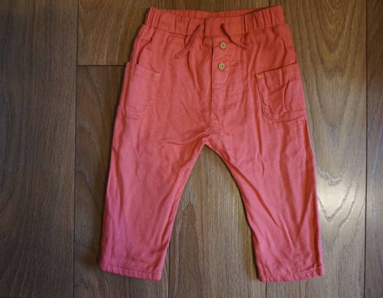 Spodnie różowe 74 h&M nowe chinosy chinos koral dla dziewczynki