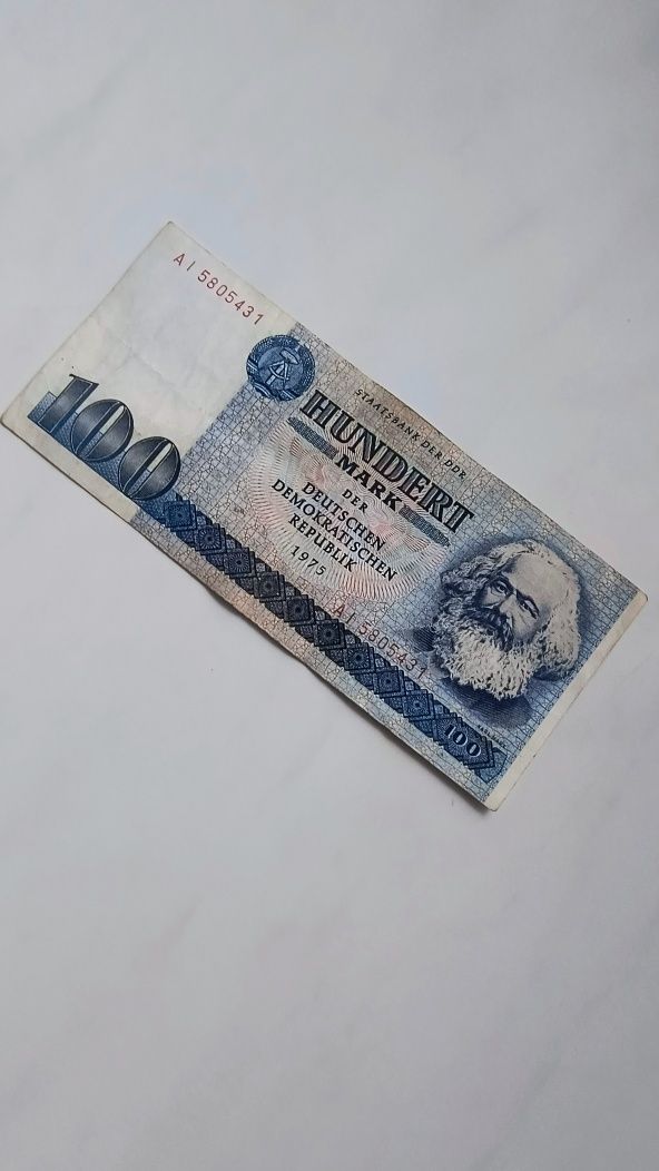 Banknot DDR nominał 100 marek stan bardzo dobry