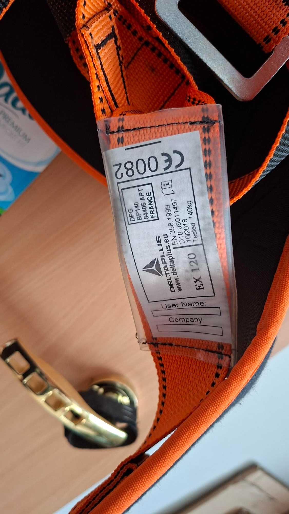 Szelki bezpieczeństwa XL/XXL + lina asekuracyjna + gratis
