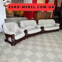 БЕЗКОШТОВНА ДОСТАВКА Шкіряний комплект диванів 321 Бельгія