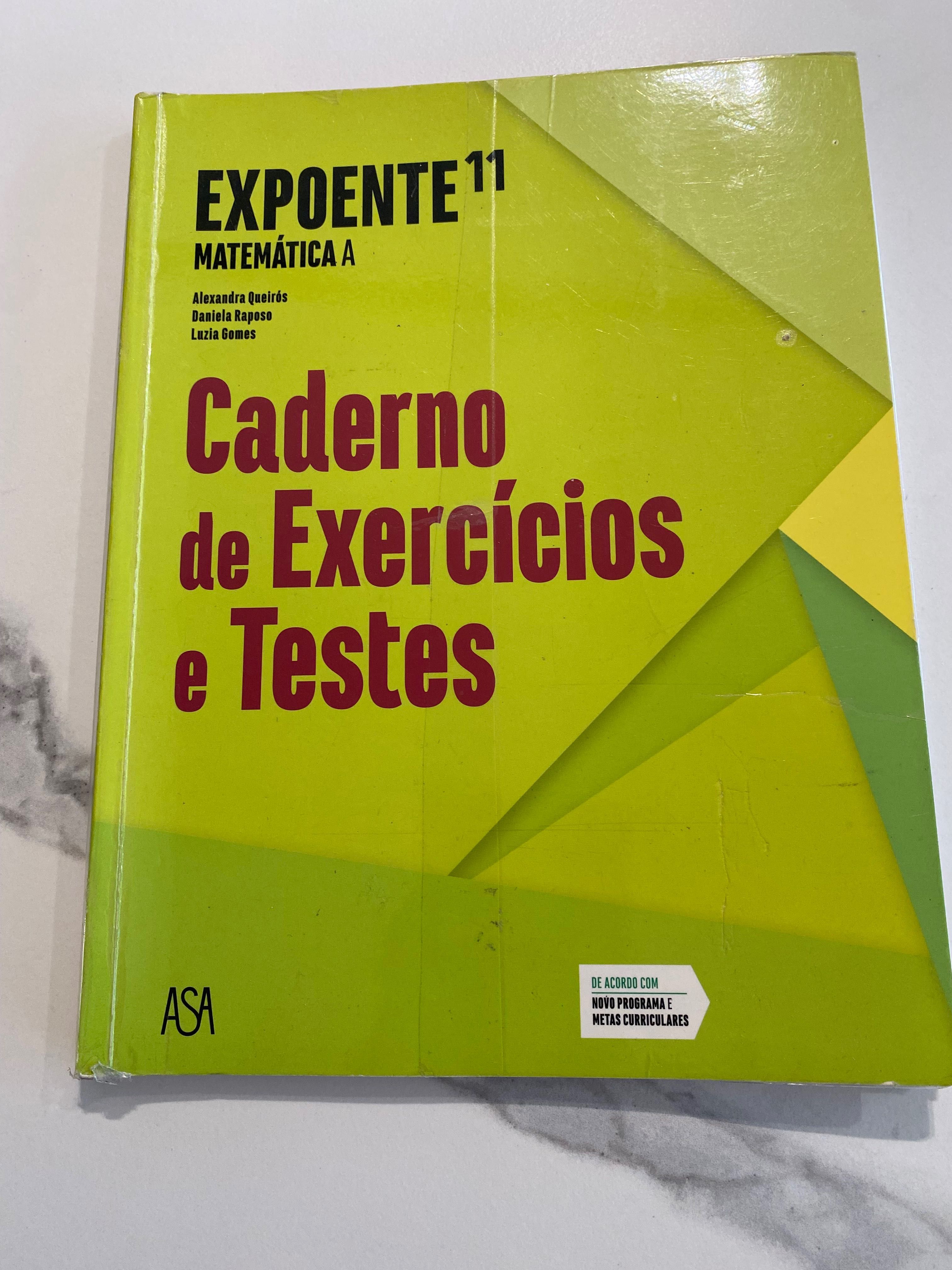 Caderno de exercícios Matemática A Expoente 11°