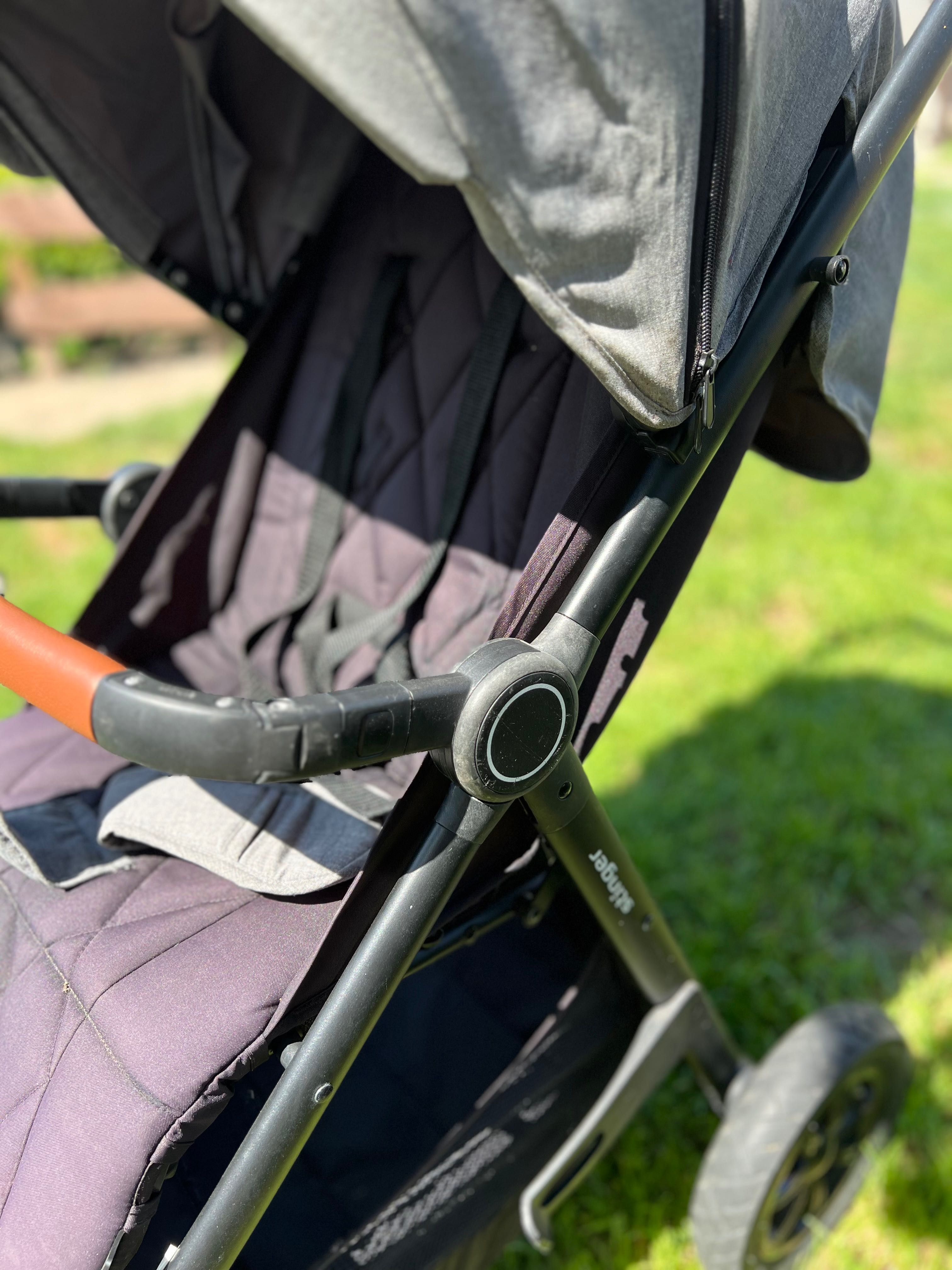 Wózek spacerowy 4Baby Stinger black grey spacerówka dziecięca