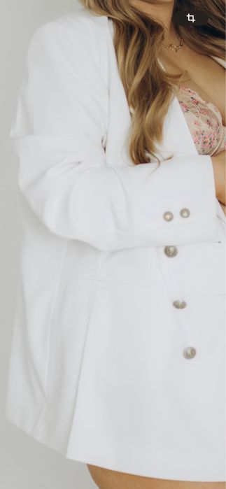 Неймовірний оверсайз піджак білий