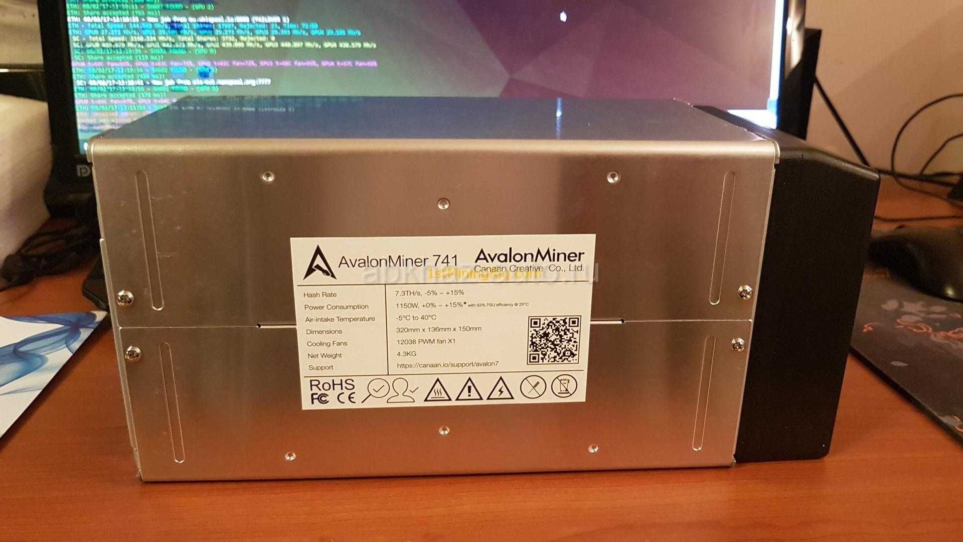 Асик Avalon miner 741