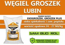 Węgiel GROSZEK (dawniej ekogroszek) LUBIN, niska spiekalność!
