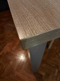 Stół 65×125x65-68cm półka ławostół sonoma grubość 3,6cm aluminiow nogi