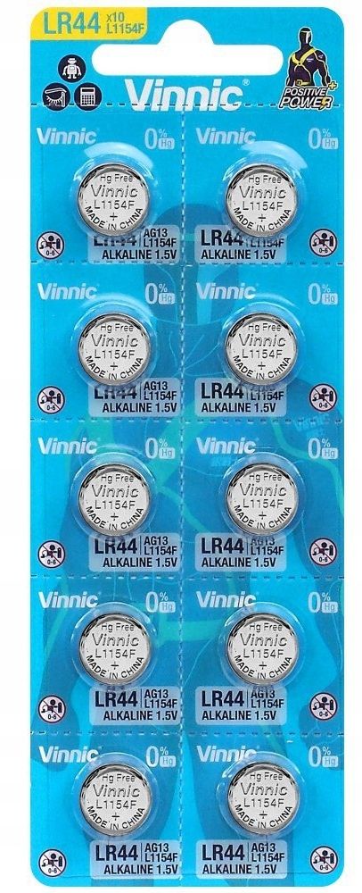 Baterie Vinnic L1154-F LR44 AG13 A76 V13GA 10szt