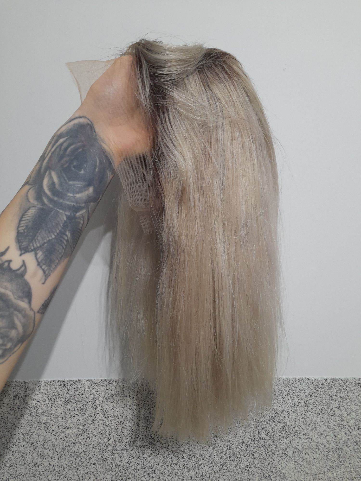 Peruka lace front blond odrost 100% naturalny włos