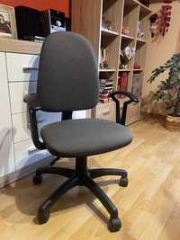 Krzesło szare biurowe obrotowe, fotel