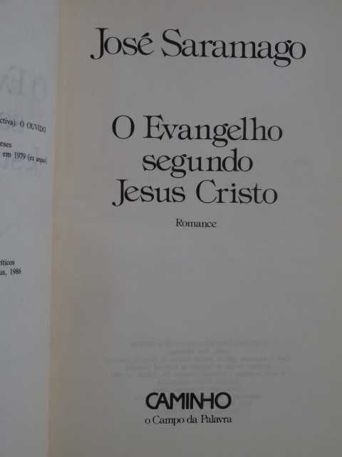 O Evangelho segundo Jesus Cristo de José Saramago