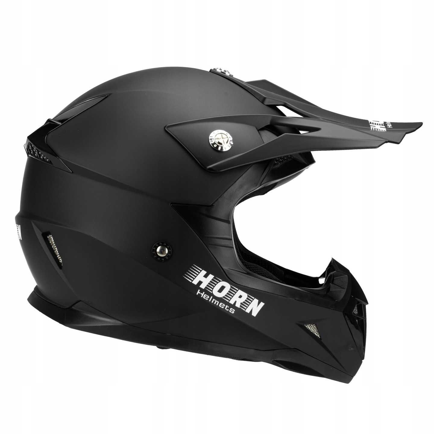 Kask Motocyklowy Cross HORN 915 Enduro Quad POD INTERKOM ECE-06 +GOGLE