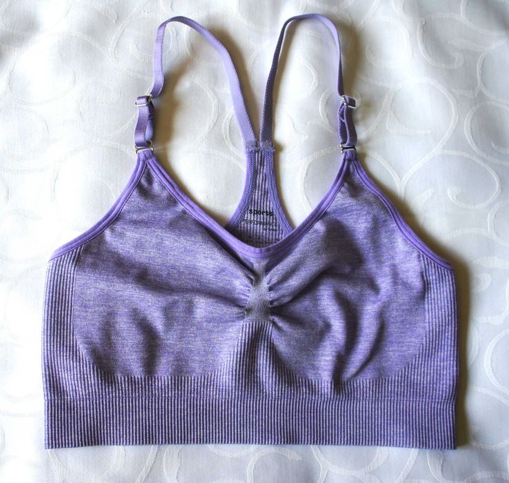 biustonosz top sportowy Tchibo 40 / 42 bezszwowy bokserka do biegania