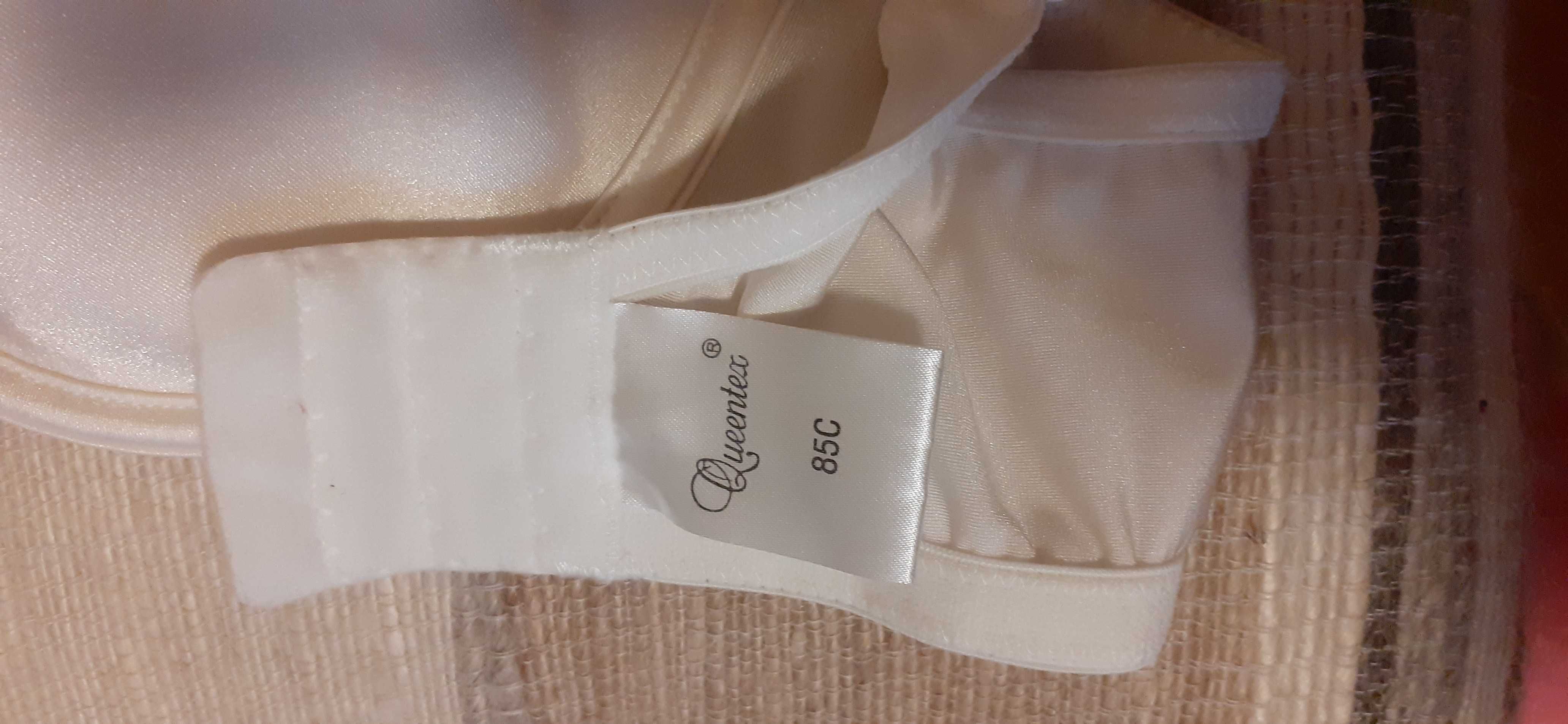 Queentex biustonosz ekri  85C super wygodny jak nowy