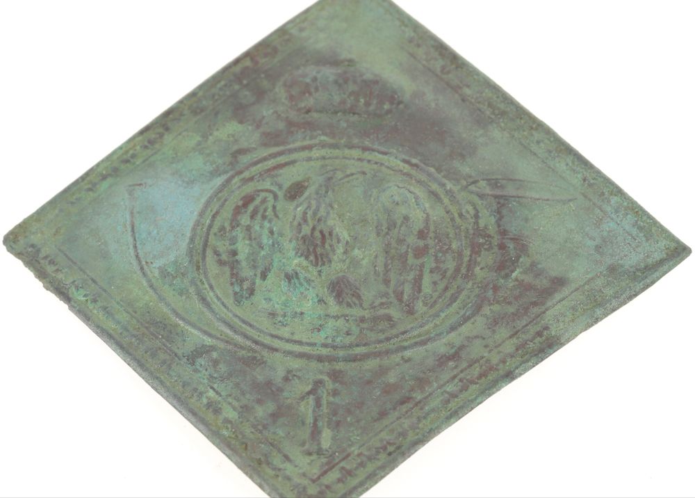 Blacha z Czako 1 PPL Napoleon 1 około 1800 - 1820 rok