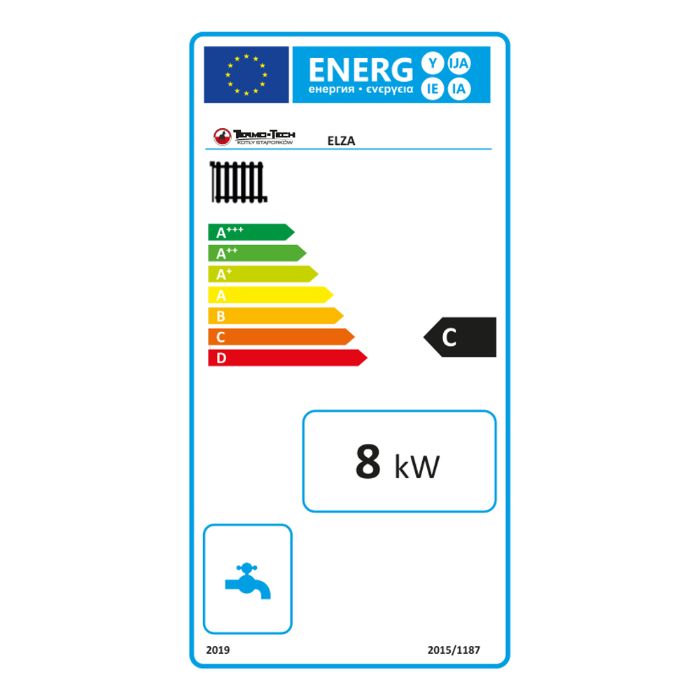 Kocioł na eko-groszek ELZA 8 kW - BARDZO MAŁE GABARYTY - 5 klasa - EKO