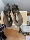 sandalias michael kors 36 castanhas douradas