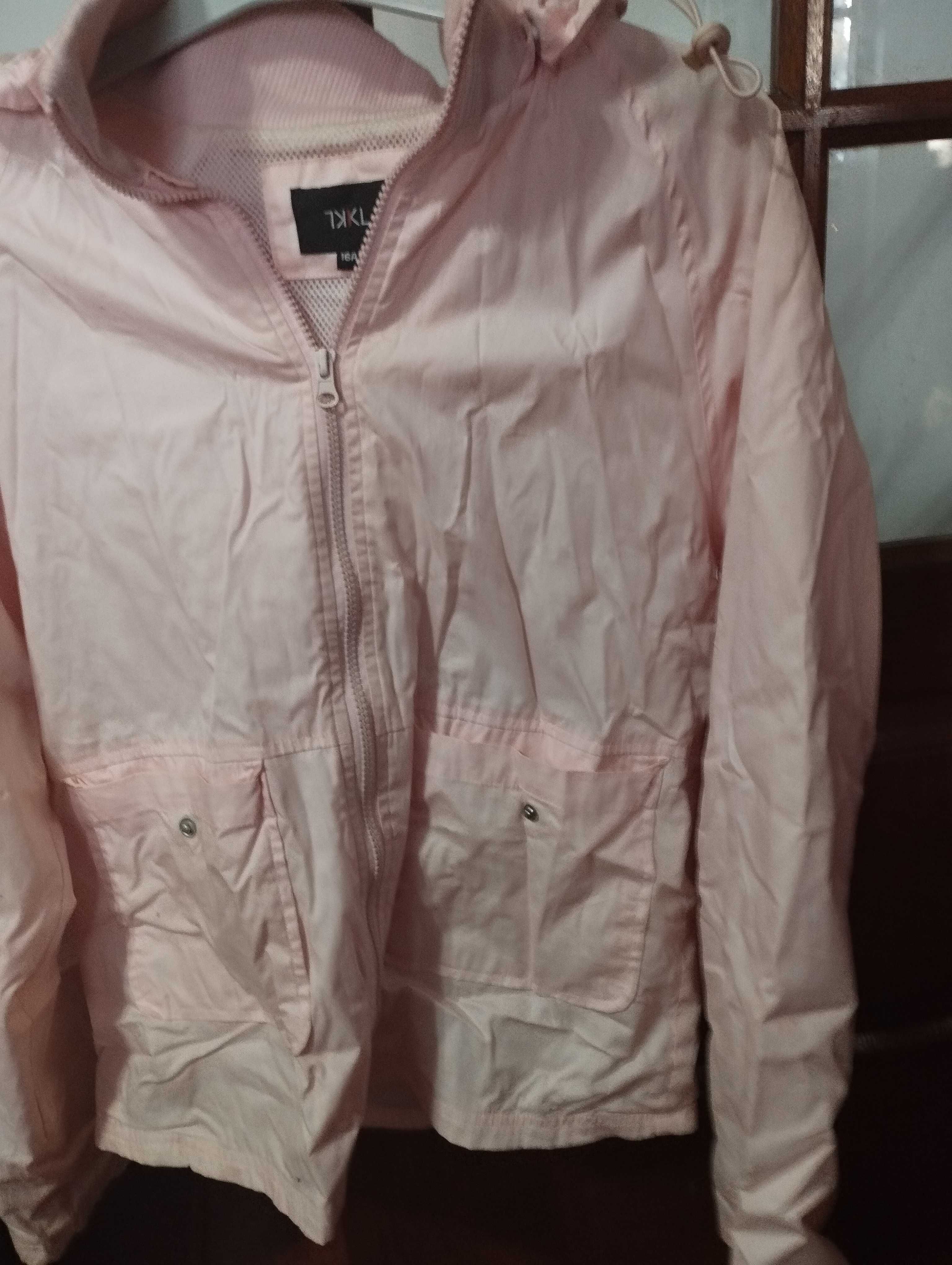 Casaco / Parka impermeável rosa