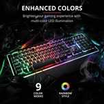 ІГРОВА мембранна клавіатура RGB LED підсвітка МЕТАЛ вологозахист _ШАРА