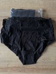 Dunnes stores pełne majtki bawełniane z koronką czarne a’5 rozm. 16/44