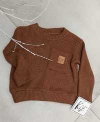 Sweter dla chłopca z kieszonką rozmiar 92 polski produkt