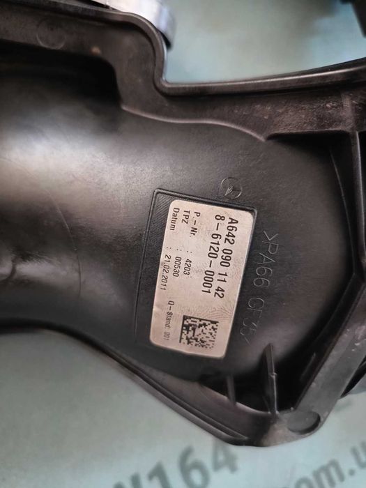 Патрубок турбіни Мерседес 3.0 диз ОМ 642 розходомір чайка бабочка