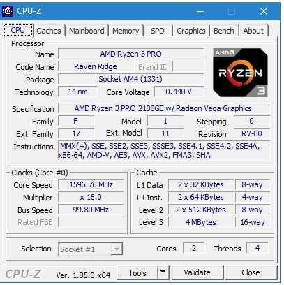 Процесор AMD Ryzen 3 Pro 2100GE. sAM4, 35W, з відео