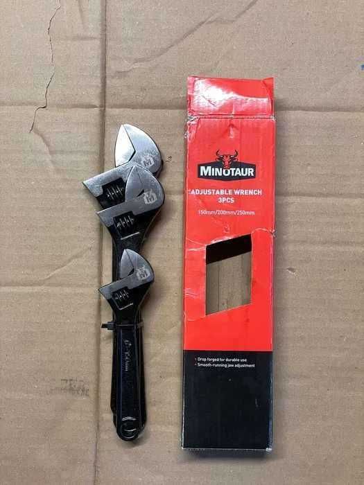 Klucz nastawny Regulowany Zestaw 3 sztuk 150mm 200mm 250mm Minotaur