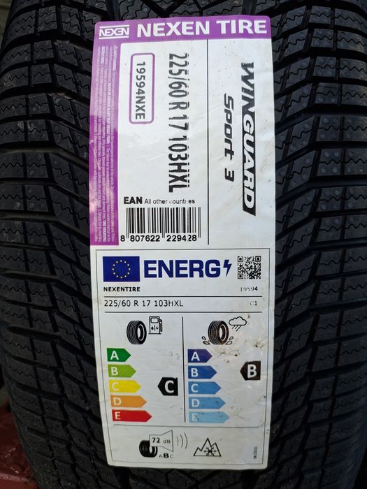 4 Opony NOWE zimowe 225/60 R17 NEXEN Montaż Gratis!