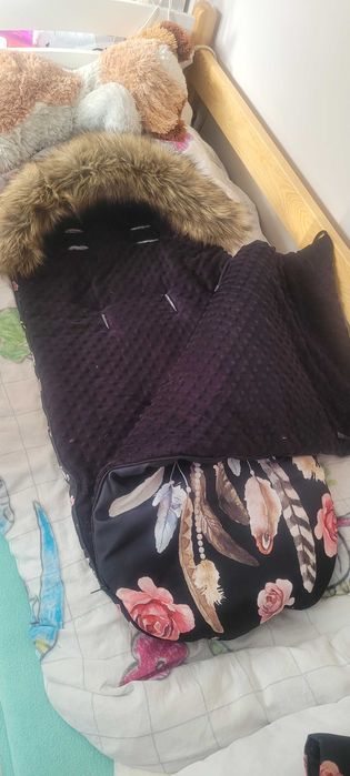 Śpiworek do wózka+mufka,stan idealny !