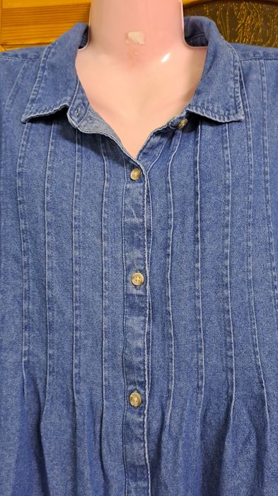 Сорочка - блуза джинс ПОГ 74см