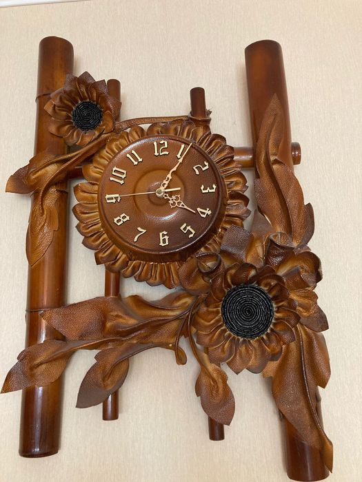 Zegar  obraz- okazja, skóra