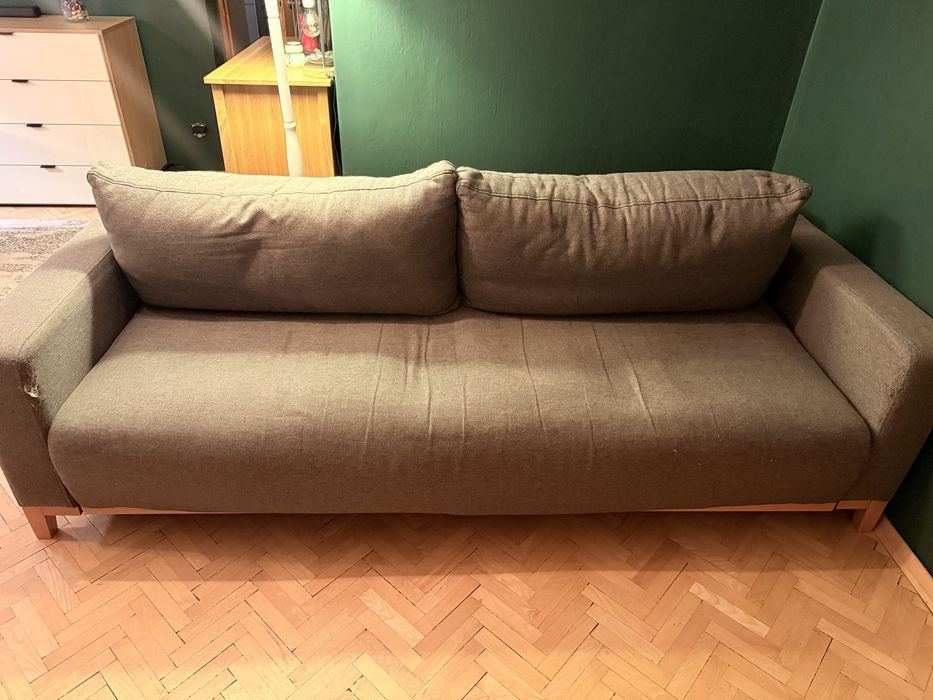 Kanapa szara, z funkcja spania