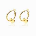 Brincos com Coração 34*25mm BR1090 (Dourado)