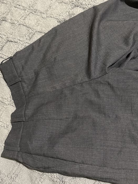 Сірі брюки палаццо з високим рівнем посадки, 98% вовна