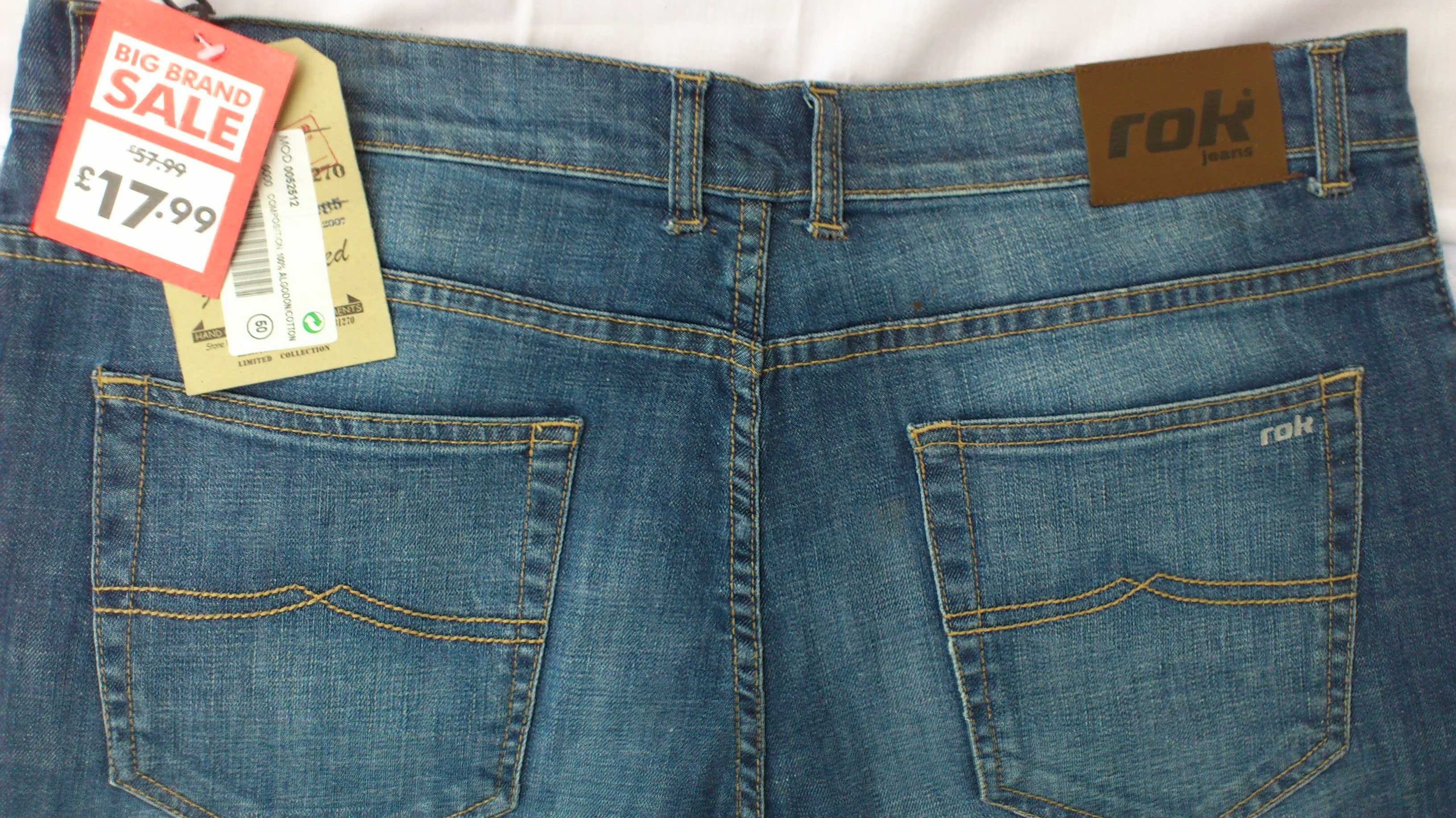 Джинсы рабочие ROK. НОВЫЕ, Испания, р38, синие,плотные,W-47см, L-117см