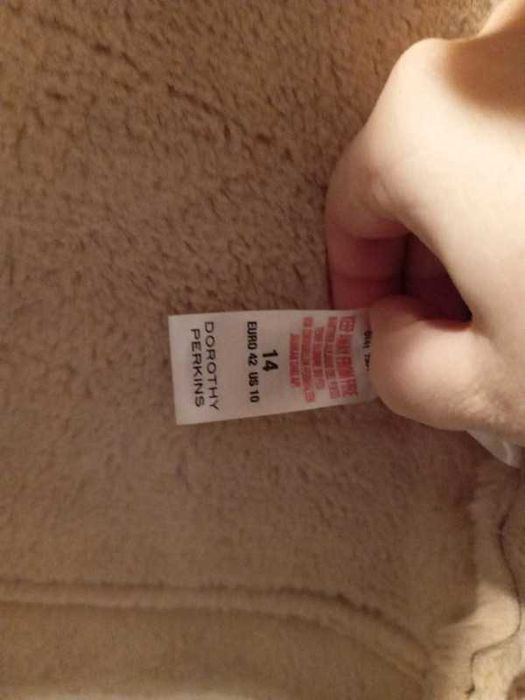 Kurtka Futro Damskie Krótkie Beżowe Sztuczne Nowe 14 Dorothy Perkins