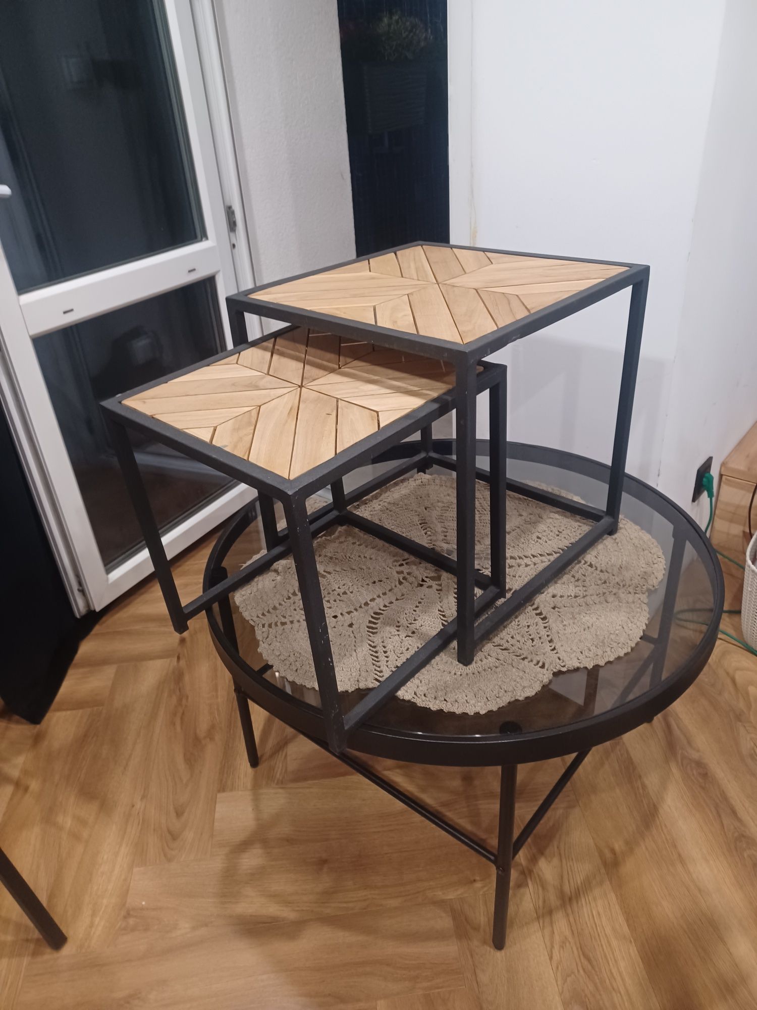 Stolik stoliki pokojowe 2 szt .40 i 34 cm