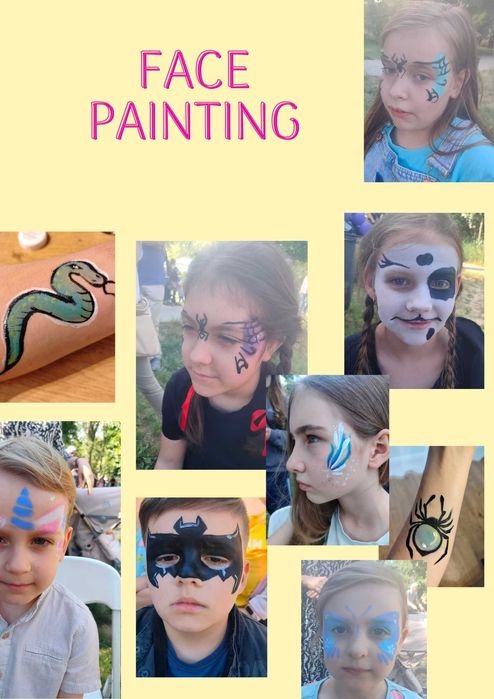 Animacje malowanie twarzy urodziny animator wesele festyn długopisy 3d