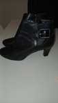 Botins pele pretos da rockport