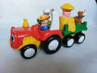 Fisher price Little People traktor z przyczepa zwierzątka farma farmer