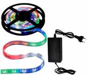 TAŚMA LED SMD wodoodporna 5M RGB kolorowa + PILOT